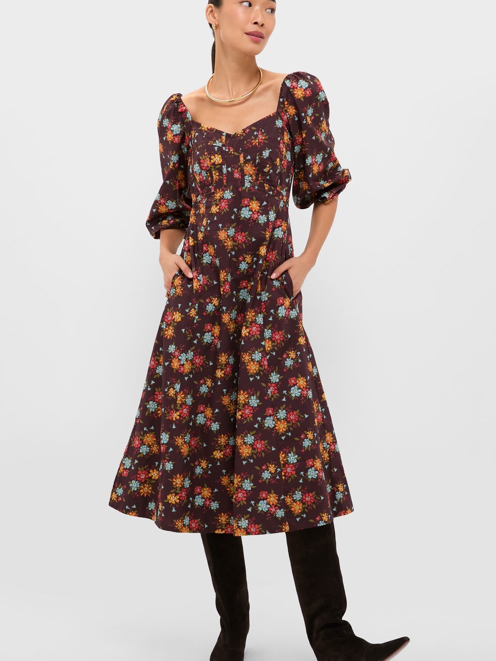 Love the Label x Anthro Lynda Anne Carlotta Liberty Floral Midi Dress NWT M